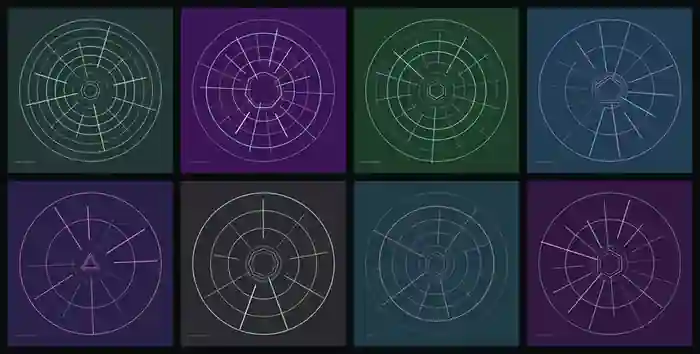 Genesis Eight original Signal Relics arranged as a verified collection